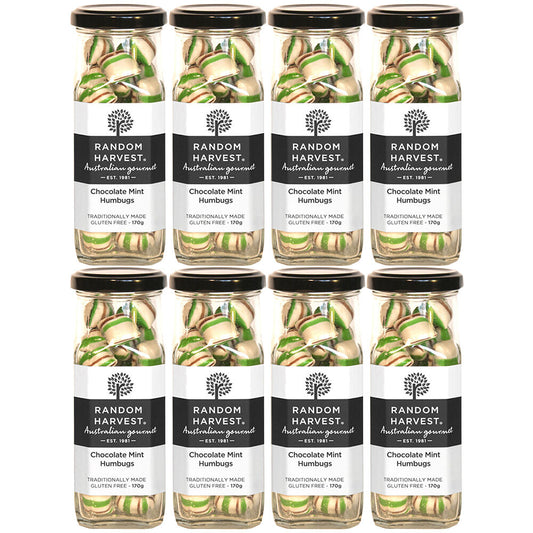 Random Harvest Chocolate Mint Humbugs 8 x 170g Jars Gluten Free Vegan Candy