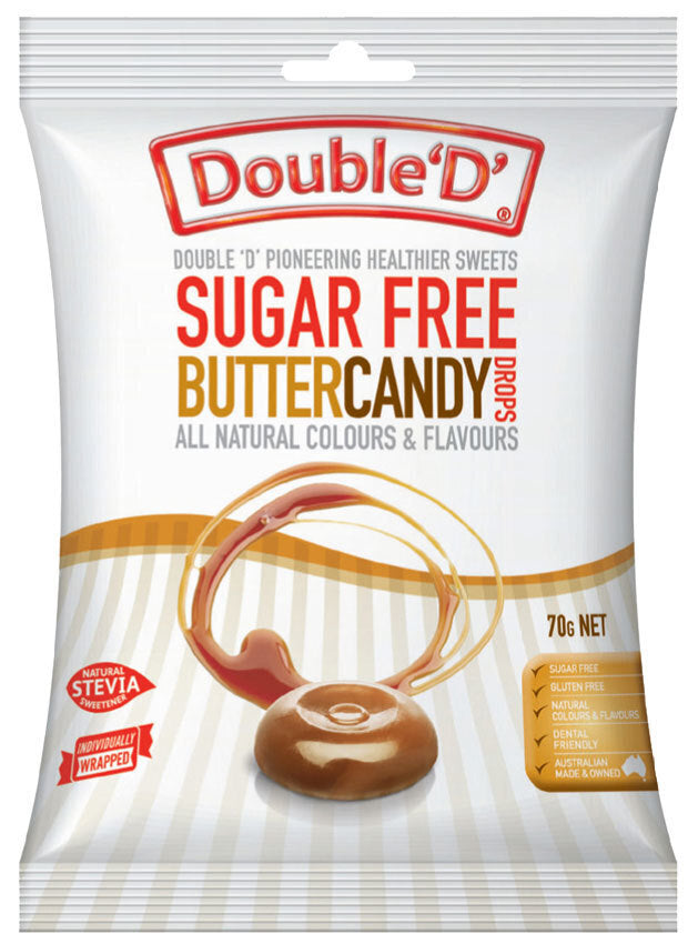 Double D Sugar Free Butter Candy Drops 70g