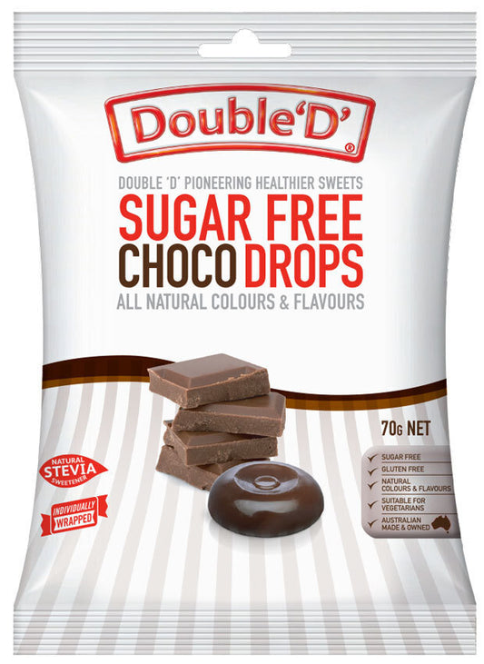 Double D Sugar Free Choco Drops 70g