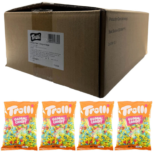 Trolli Chicken Feet Candy Lollies Sweets Bulk 4 x 1.5kg Packs