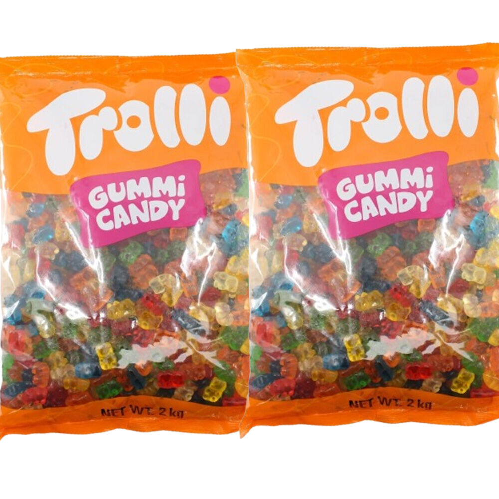 Trolli Gummi Bears Candy Lollies Sweets Bulk Pack 2x 2kg Value Pack