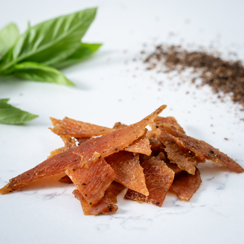 Mallorys Jerky Adobo Chicken 100g Savoury Tangy Snack (for Human Consumption)