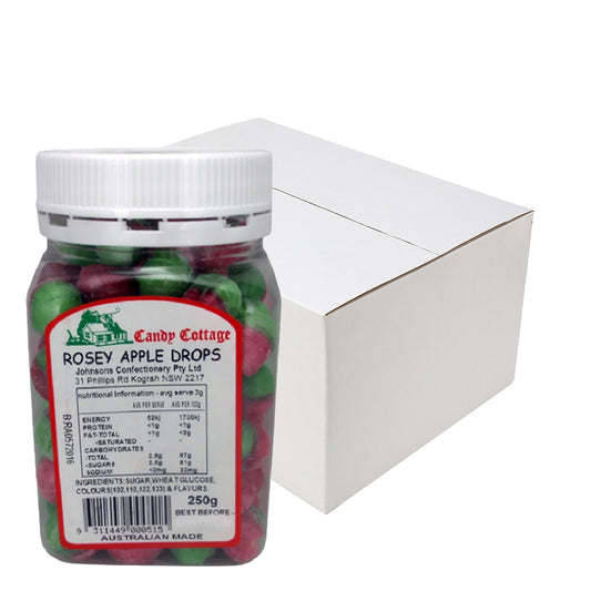 Candy Cottage 10 x Rosey Apple 250gm Old Fashioned Lollies Sweets Bulk Pack
