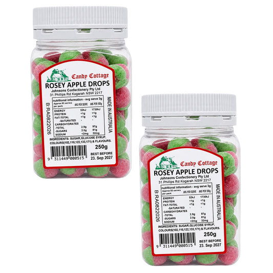 Candy Cottage Rosey Apple Old Fashioned Lollies 250g Pack of 2