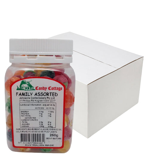 Candy Cottage 10 x Family Assorted 250gm Old Fashioned Lollies Sweets Bulk Pack