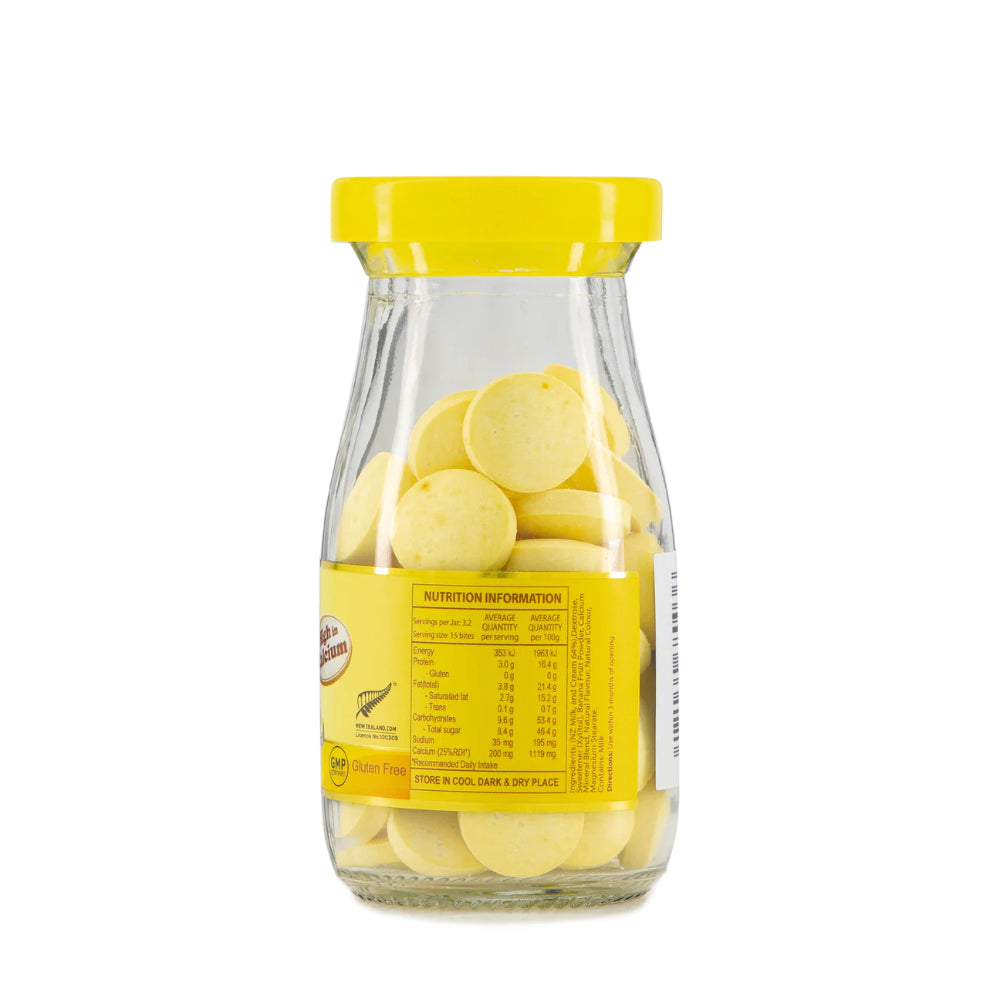 Moo Chews Creamy Banana Calcium Milk Bites Healthy Kids Snacks Jar 48