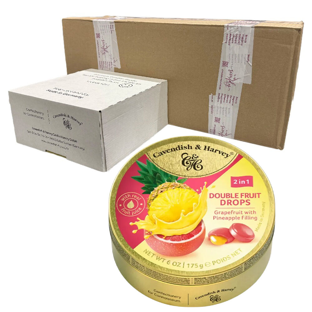 Cavendish and Harvey Double Fruit Drop Grapefruit Filled with Pineapple 175g x50