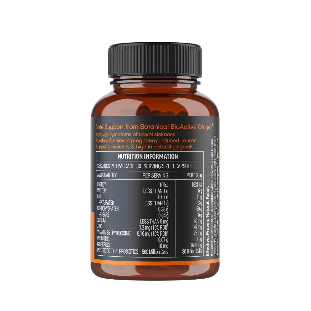 Buderim Ginger Bioactive Ginger Plus Super Powder Capsules Jar of 30