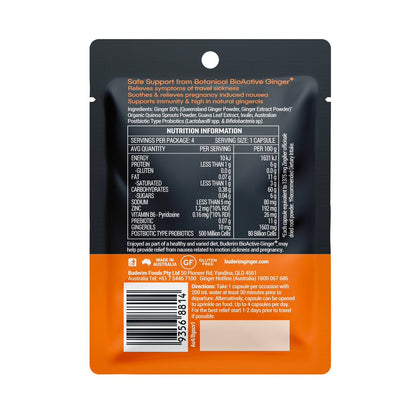 Buderim Ginger Bioactive Ginger Plus Super Powder Capsules Sachet of 4