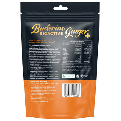 Buderim Ginger Bioactive Ginger Plus Gummie Bears 150gm
