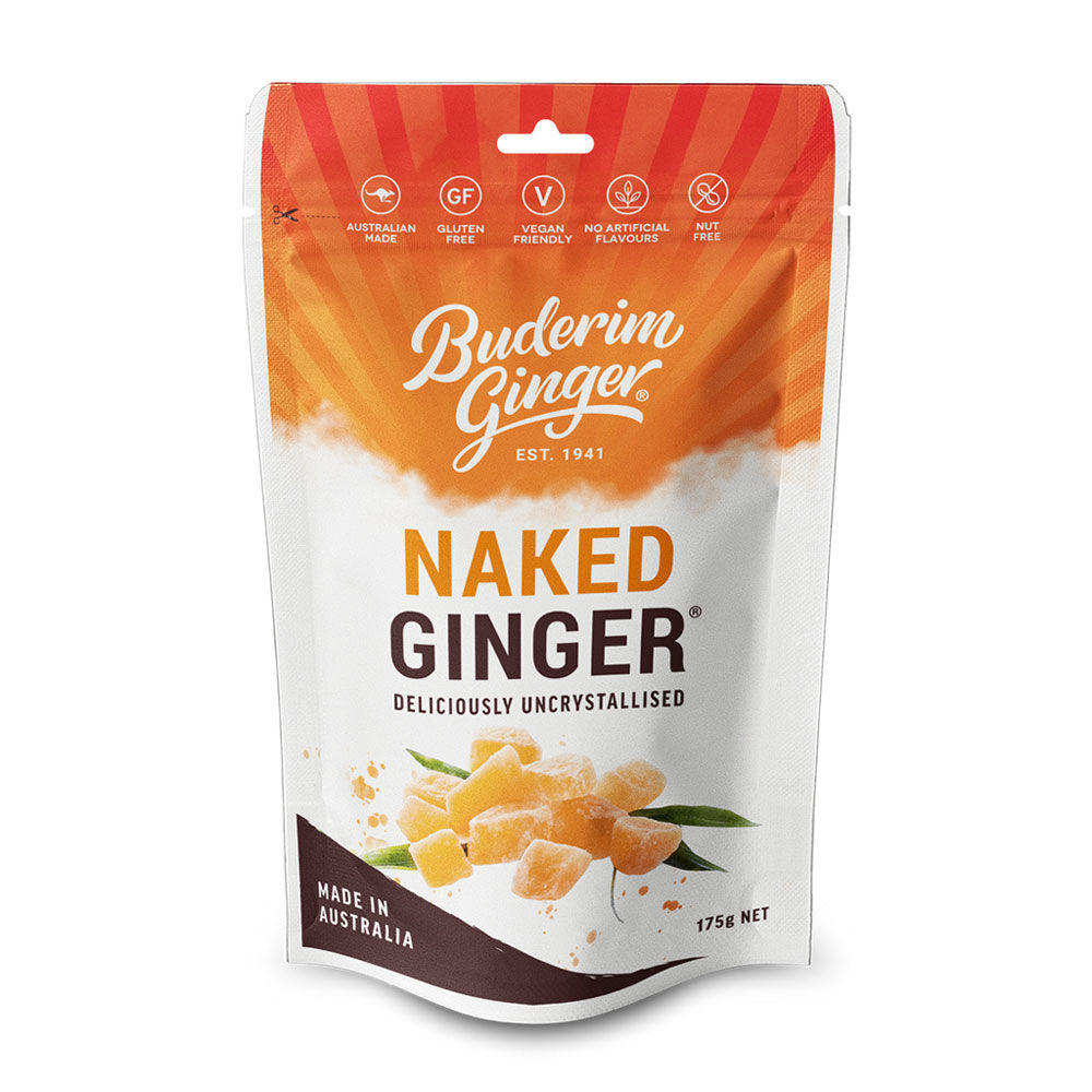 Buderim Ginger Naked Ginger 175g Vegan Friendly Gluten Free Australian Made