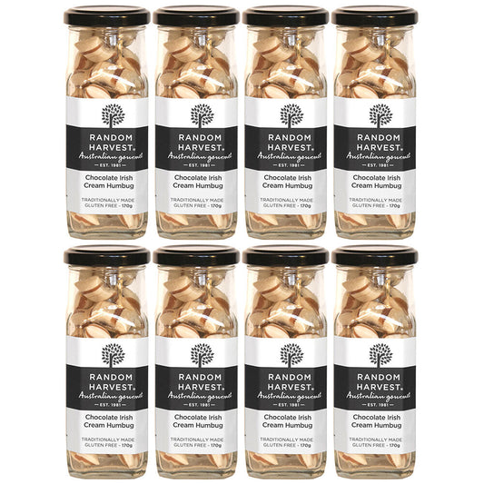 Random Harvest Chocolate Irish Cream Humbugs 8 x 170g Jars Gluten Free Vegan