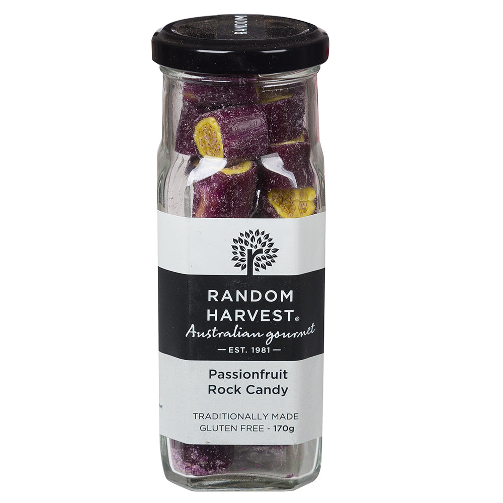 Random Harvest Passionfruit Rock Candy 170g – Travel Sweets