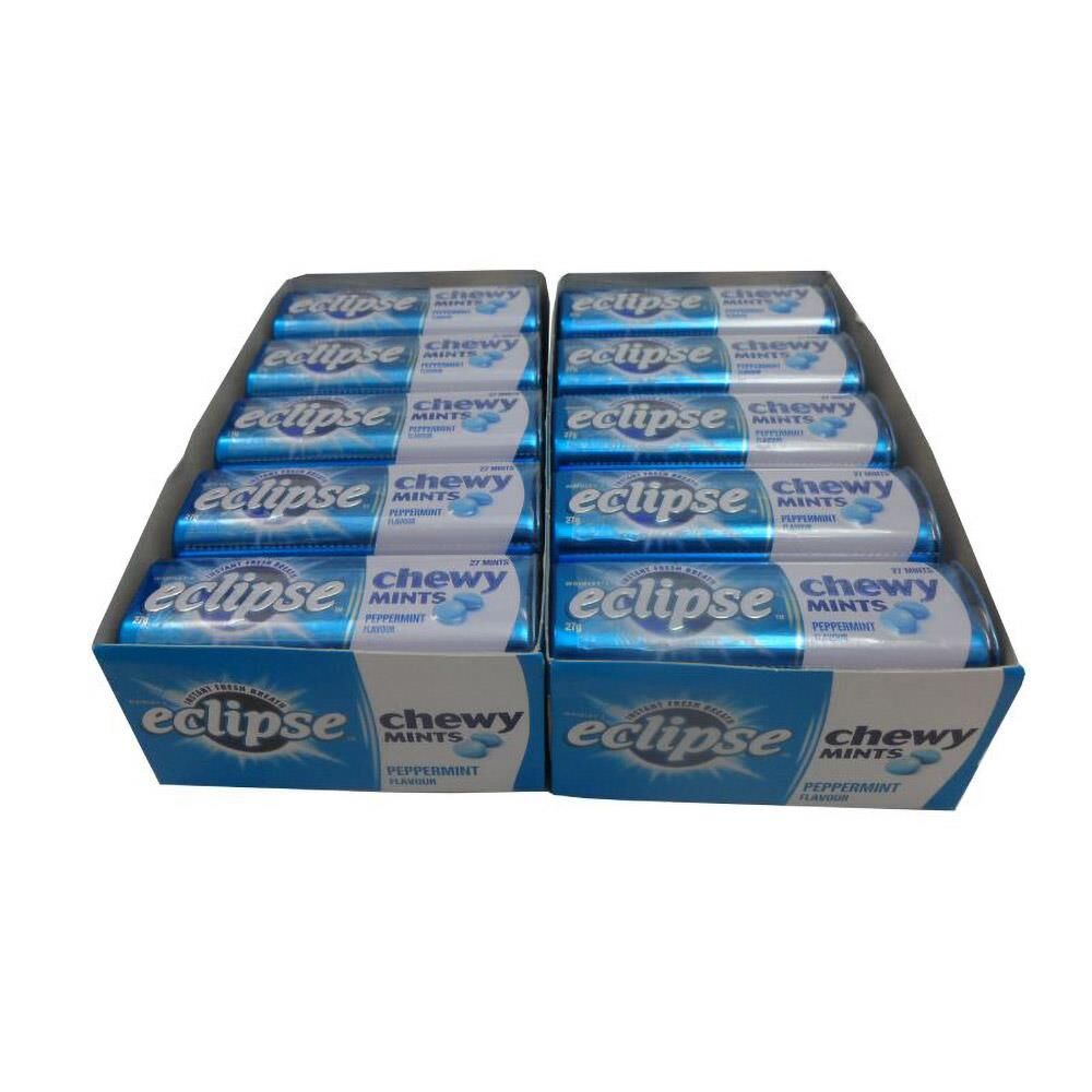Wrigleys Eclipse Chewy Mints Peppermint 27g Display of 20