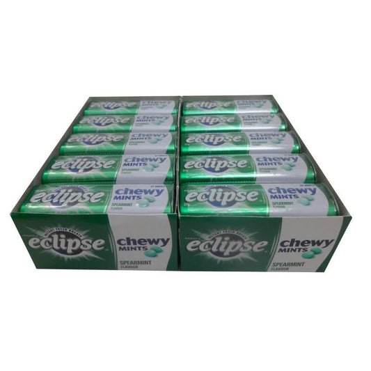 Wrigleys Eclipse Chewy Mints Spearmint 27g Display of 20