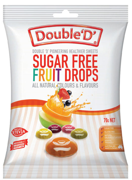 Double D Sugar Free Fruit Drops 70g