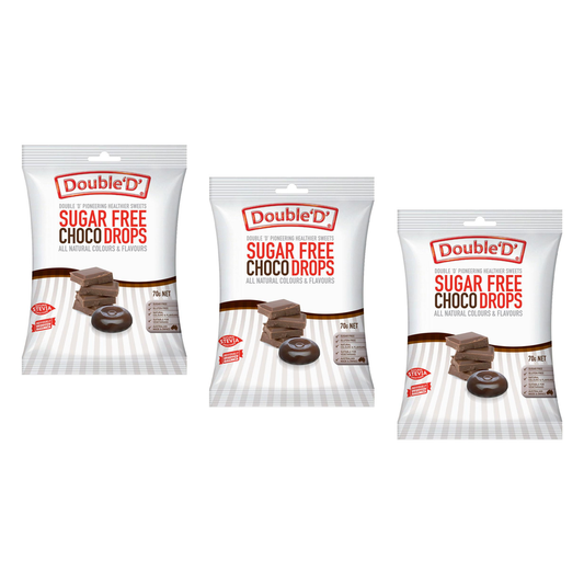 Double D Sugar Free Choco Drops 70g Bundle of 3