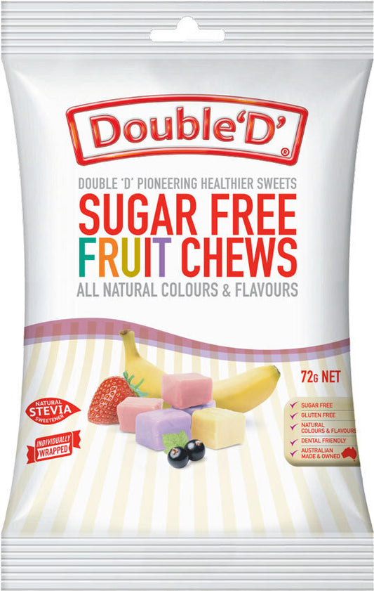 Double D Sugar Free Fruit Chews 72g