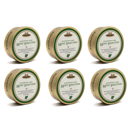 6 x Simpkins Mint Selection Drops 200g Tin Sweets Candy Lollies