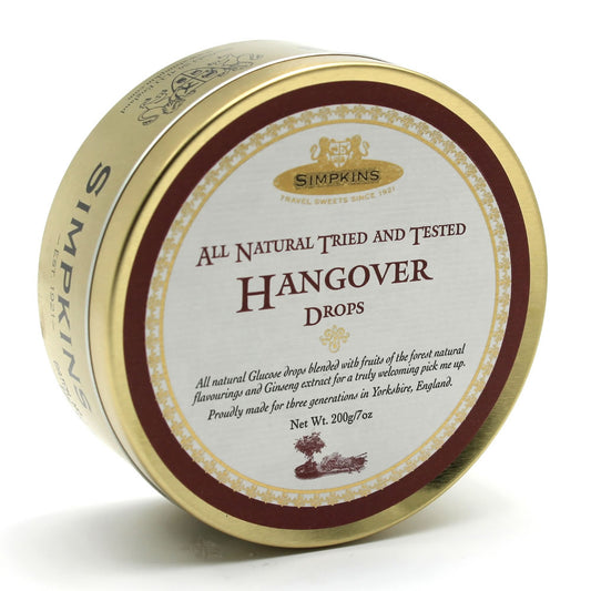 Simpkins Hangover Drops with Ginseng 200g Tin Sweets Candy Lollies
