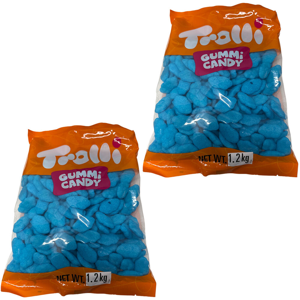Trolli Blue Raspberry Clouds Gummi Candy 2 Pack 2.4kg Bulk Bag
