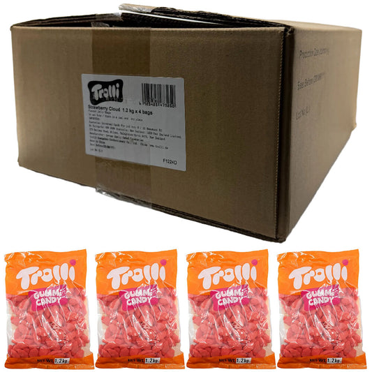 Trolli Strawberry Clouds Candy Lollies Sweets Bulk 4 x 1.2kg Packs