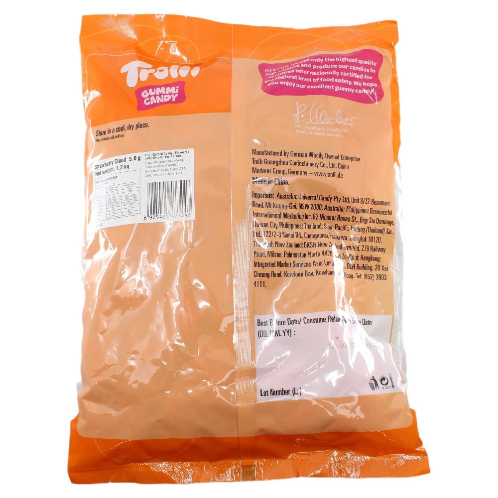 Trolli Strawberry Clouds Candy Lollies Sweets Bulk Pack 1.2kg