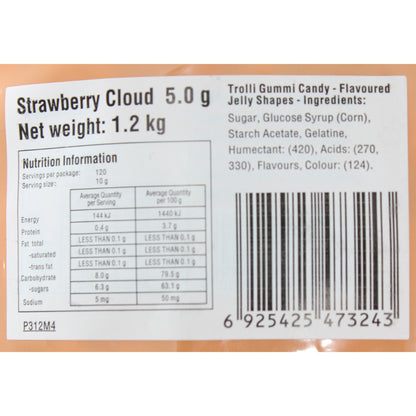 Trolli Strawberry Clouds Candy Lollies Sweets Bulk Pack 1.2kg