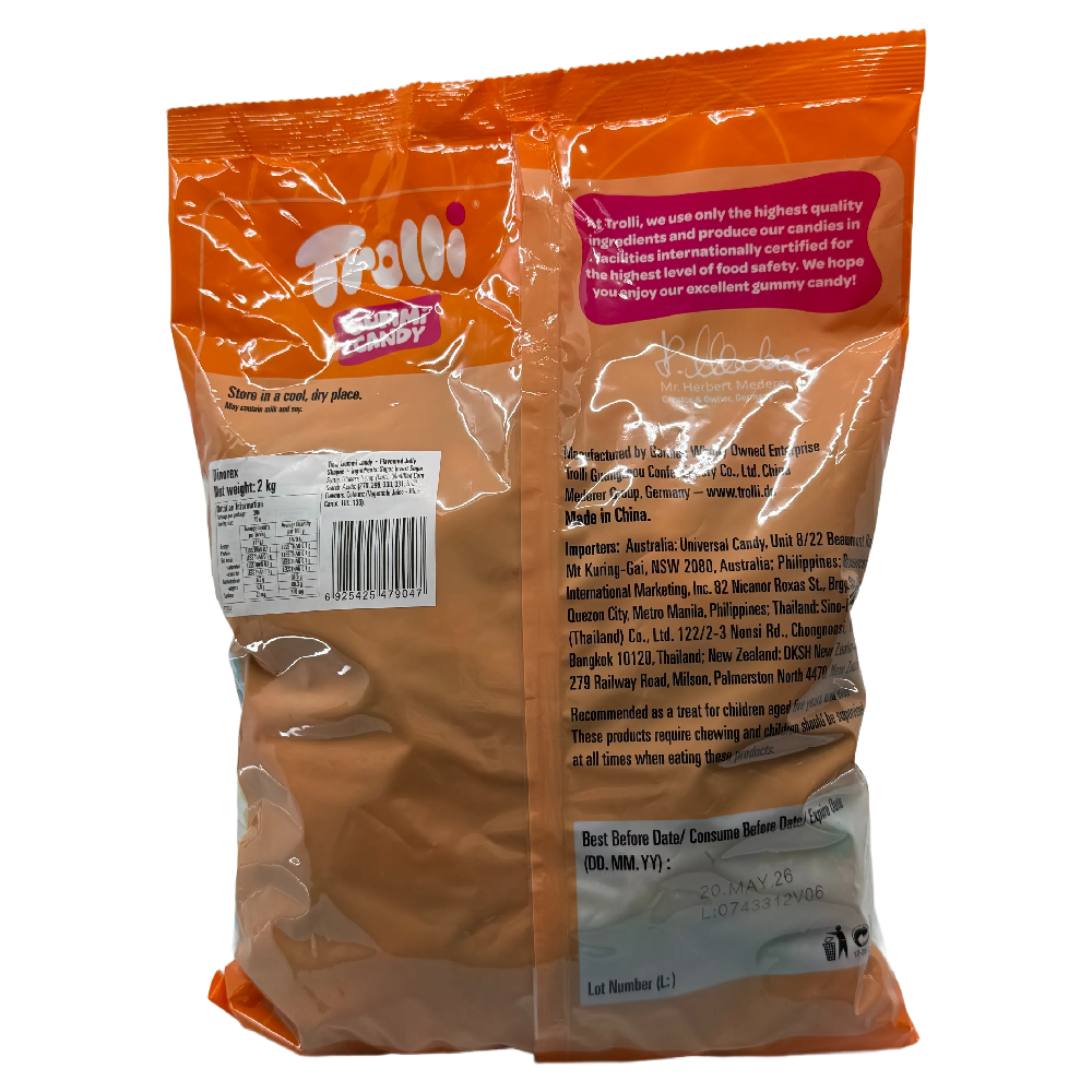 Trolli Dino Rex 2kg Bulk Candy Lolly Bag