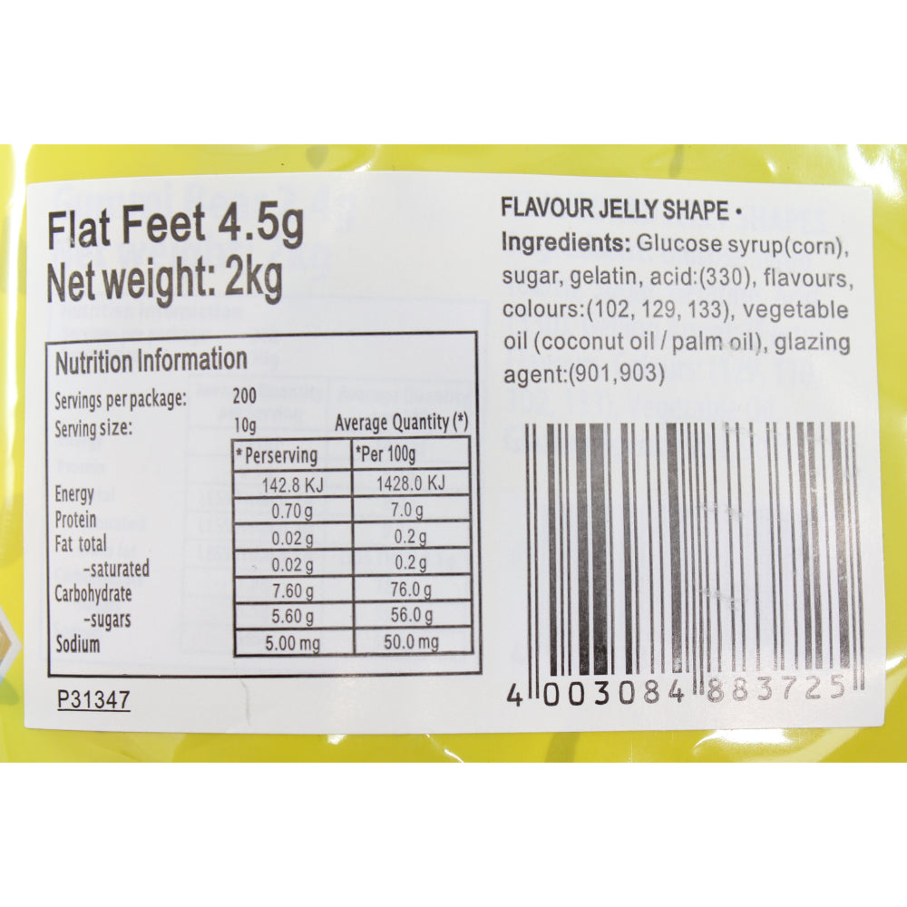 Trolli Flat Feet Candy Lollies Sweets Bulk Pack 2kg