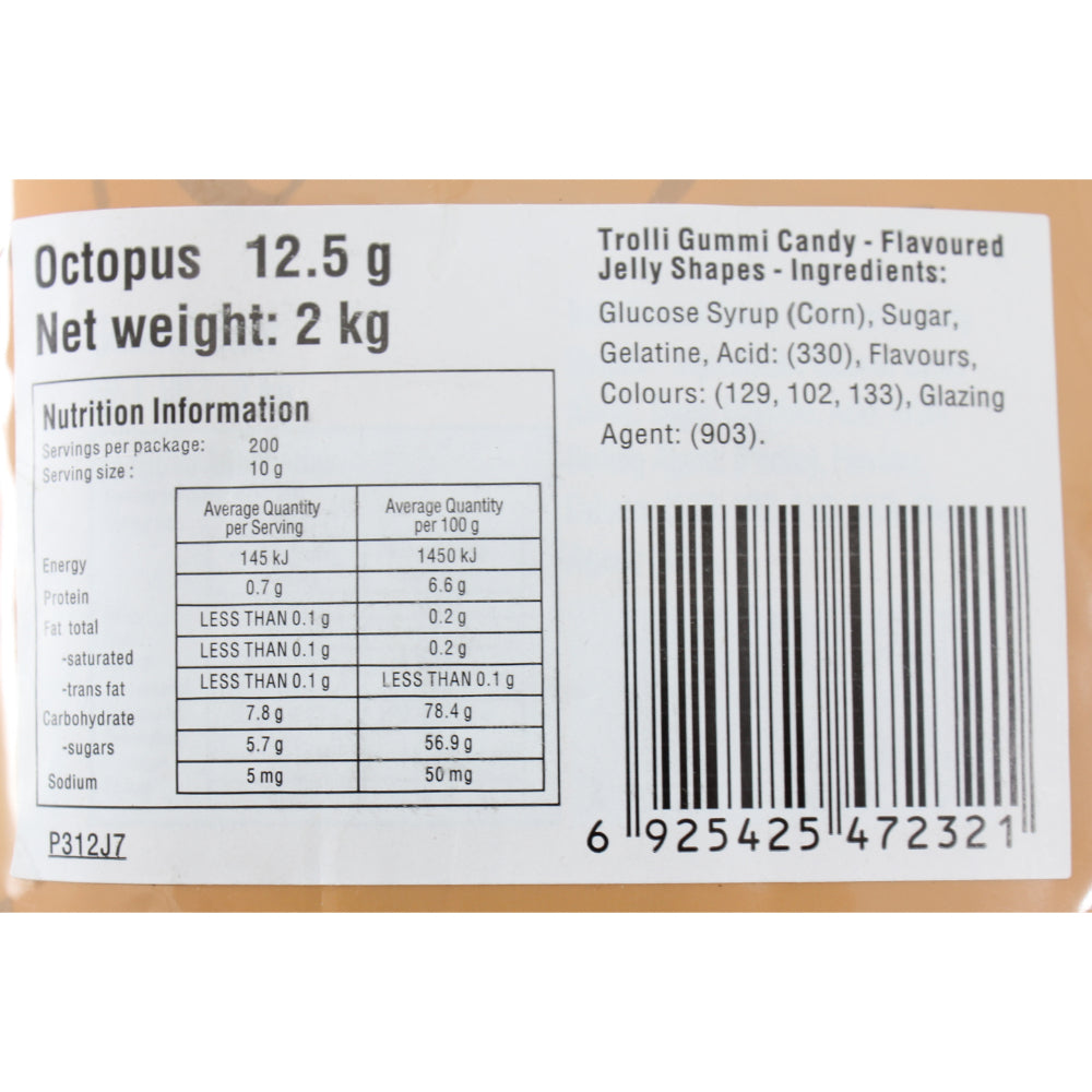 Trolli Octopus Candy Lollies Sweets Bulk Pack 2kg