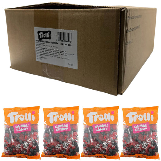 Trolli Raspberry Blackberry Candy Lollies Sweets Bulk 4 x 2kg Packs