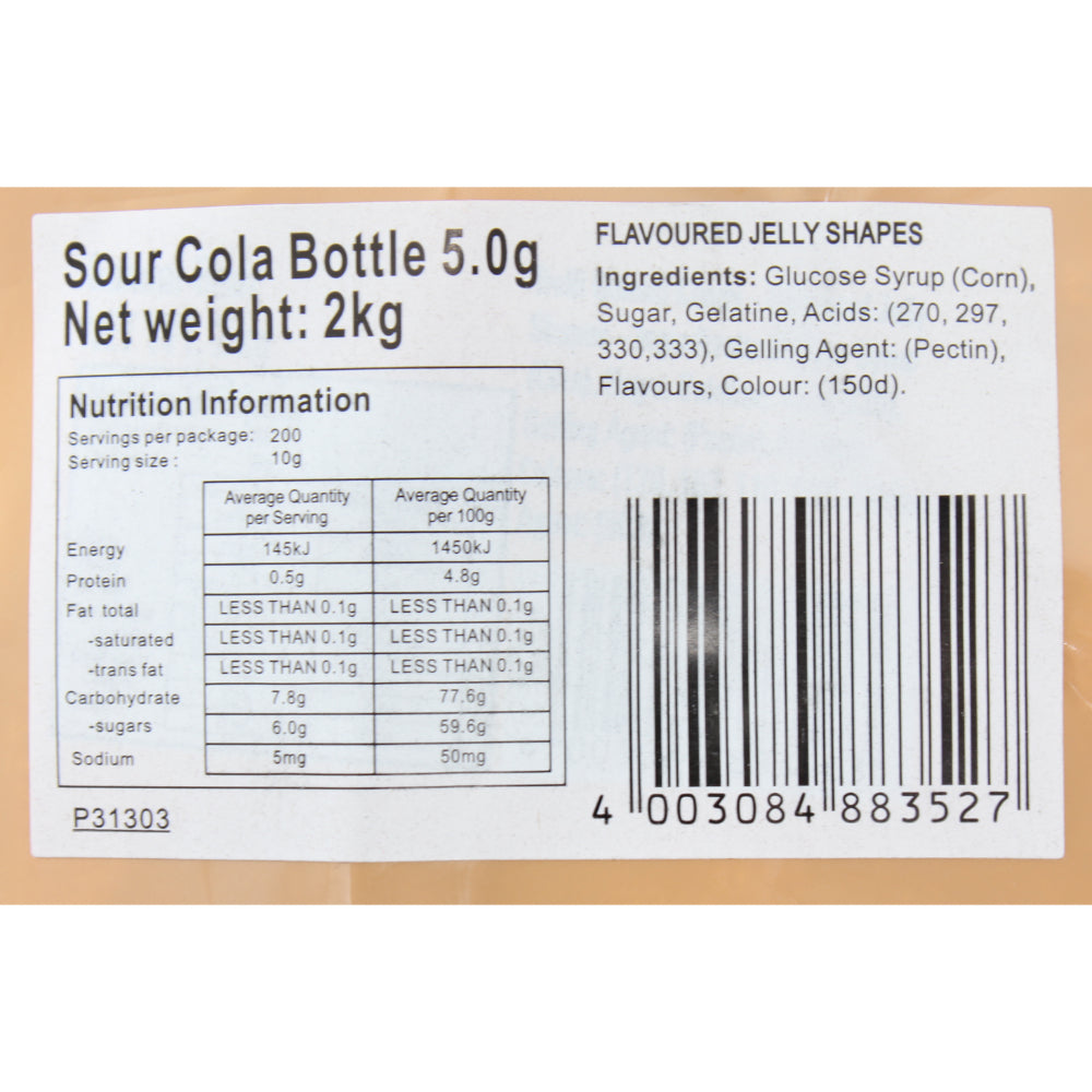 Trolli Sour Cola Bottles Candy Lollies Sweets Bulk Pack 2kg