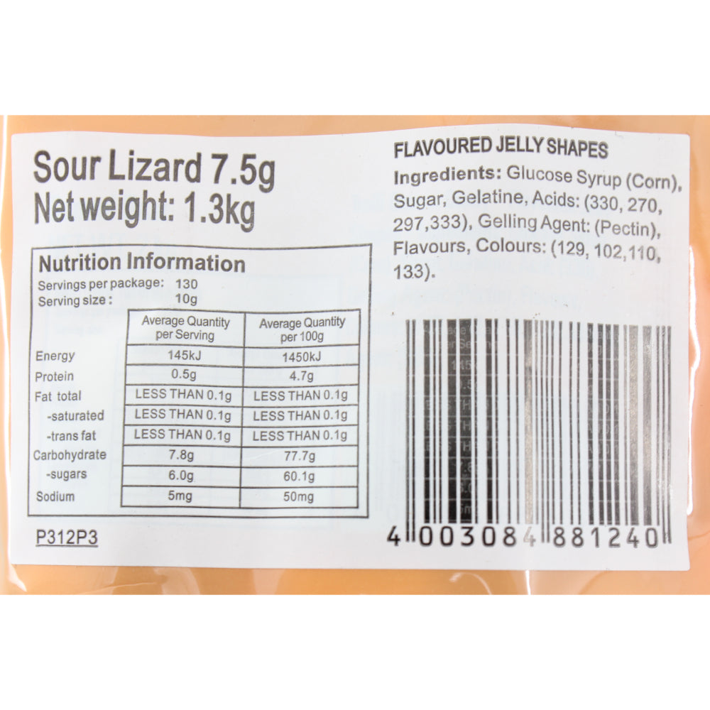 Trolli Sour Lizards Candy Lollies Sweets Bulk Pack 1.3kg