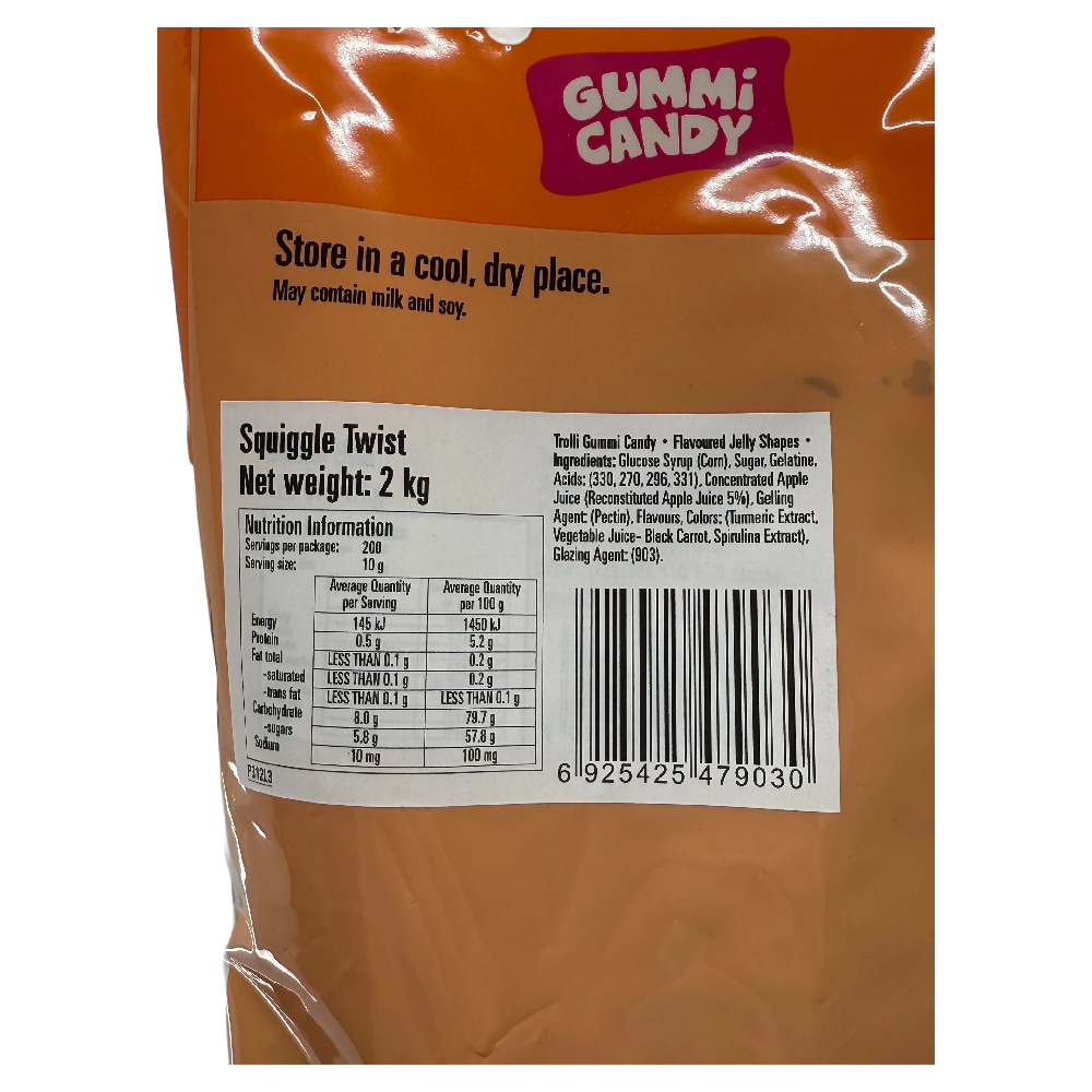Trolli Squiggle 2kg Bulk Candy Lolly Bag