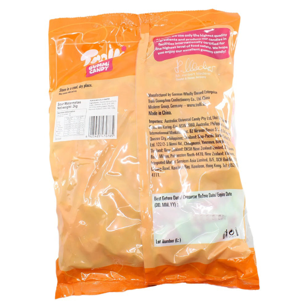 Trolli Sour Watermelon Slices Candy Lollies Sweets Bulk Pack 2kg