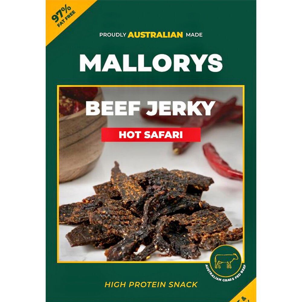 Mallorys Jerky Super Hot Beef 1kg Bulk Pack Tocino Style (for Human Consumption)