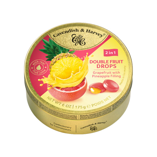 Cavendish and Harvey Double Fruit Drops Grapefruit with Pineapple Filling 175g