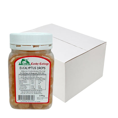 Candy Cottage 10 x Eucalyptus Drops 250gm Old Fashioned Lollies Sweets Bulk Pack