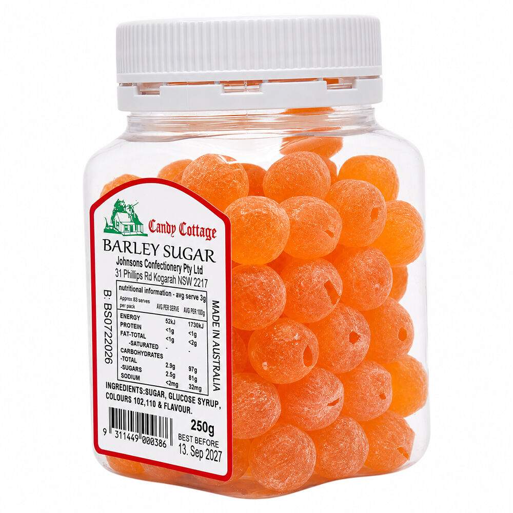 Candy Cottage Barley Sugar 3 x 250g Lollies Set Made in Australia