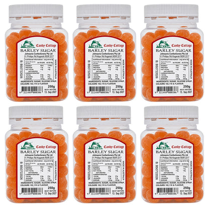 Candy Cottage Barley Sugar 6 x 250g Old Style Australian Lollies Set