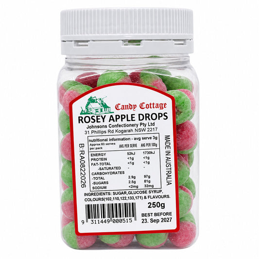 Candy Cottage Rosey Apple 250gm Old Fashioned Lollies Sweets