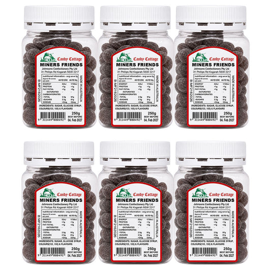 Candy Cottage Miners Friends 6 x 250g Old Style Lollies Set Ausstralian