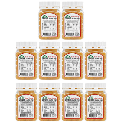 Candy Cottage 10 x Ginger & Lemon 250gm Old Fashioned Lollies Sweets Bulk Pack