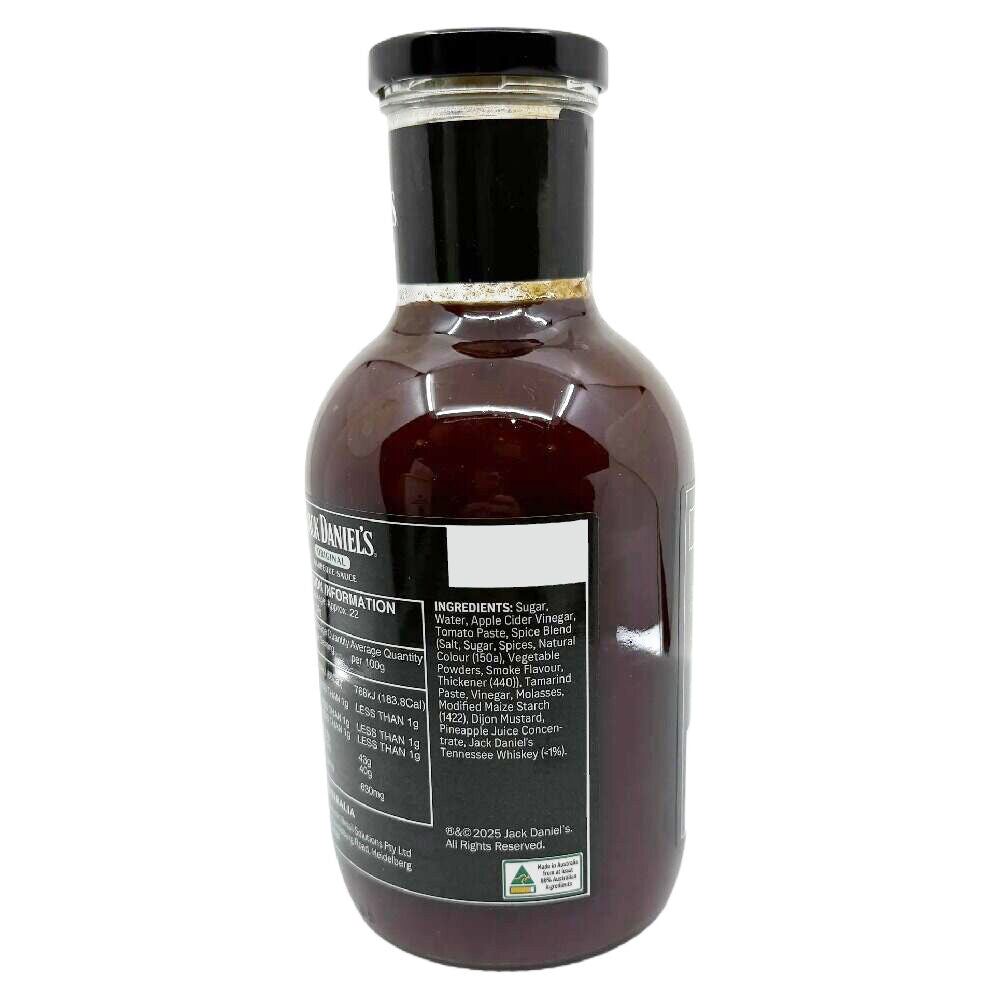 Jack Daniels Old No 7 Original BBQ Sauce 825g Australian Made Barbeque Sauce