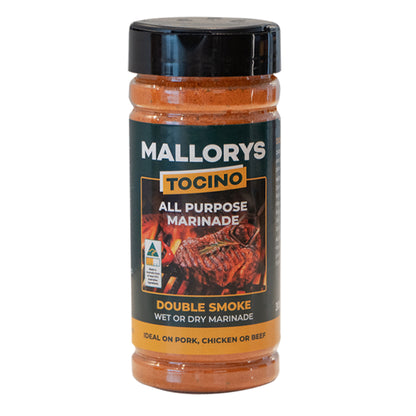 Mallorys Jerky Double Smoke BBQ Rub 300g Rich BBQ Flavour (for Human Consumption)