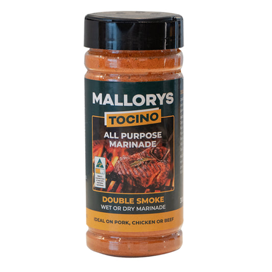 Mallorys Jerky Double Smoke BBQ Rub 300g Rich BBQ Flavour (for Human Consumption)