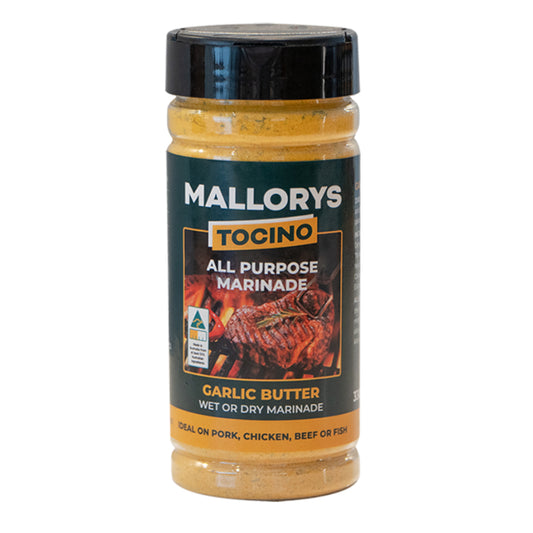 Mallorys Jerky Garlic Butter Meat Rub 330g Rich Flavour (for Human Consumption)