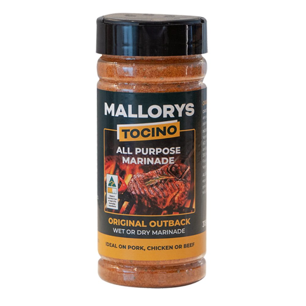 Mallorys Jerky Original Outback Meat Rub 315g Classic BBQ Blend (for Human Consumption)