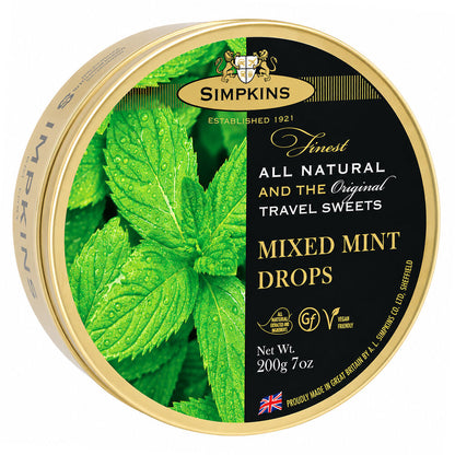 Simpkins Mixed Mint Drops 200g Tin Sweets Candy Lollies